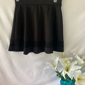 Black Flare Skater Skirt